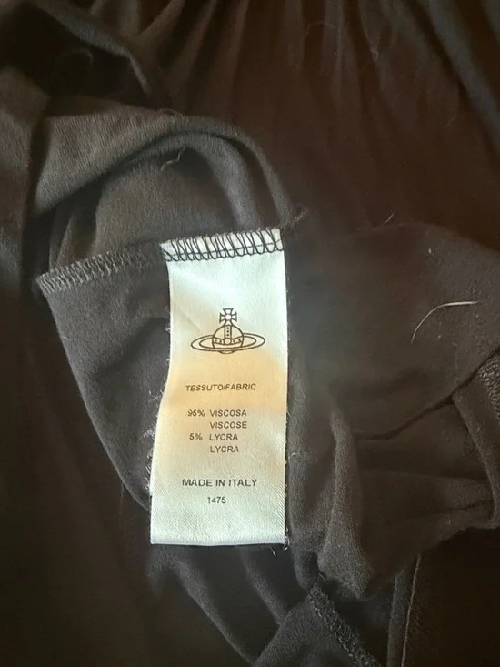 Vivienne Westwood anglomania stretch black jersey bias floor length dress - Picture 4 of 5